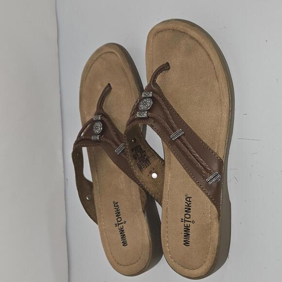 0307 Minnetonka‎ Silverthorn Flip Flop Sandals Womens Size 10 - Picture 9 of 10